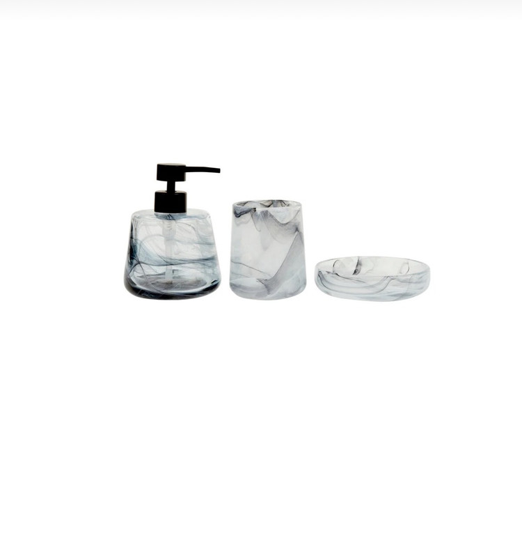ست اکسسوری حمام ۳ تکه Karaca Home مدل Aline Anthracite