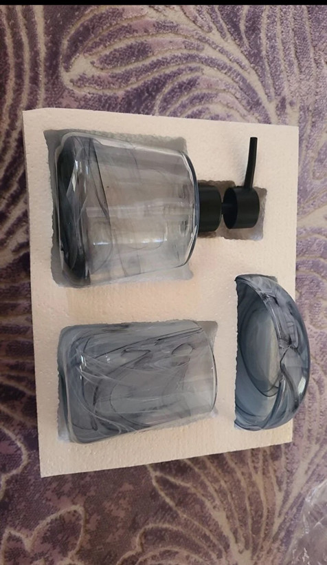 ست اکسسوری حمام ۳ تکه Karaca Home مدل Aline Anthracite