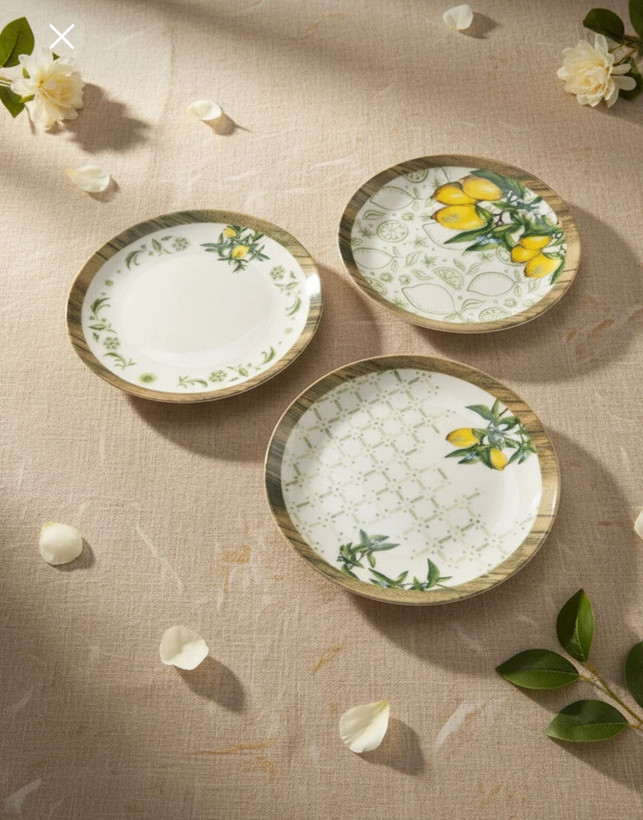 ست صبحانه ۱۴ پارچه با طرح لیمویی