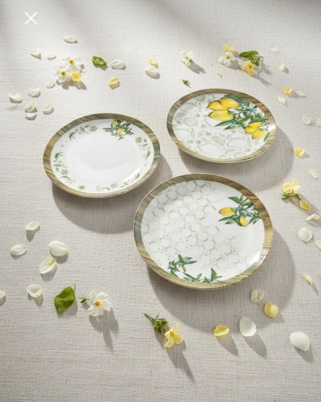 ست صبحانه ۱۴ پارچه با طرح لیمویی