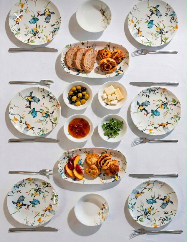 سرویس صبحانهخوری چینی 6 نفره 14 پارچه Pure