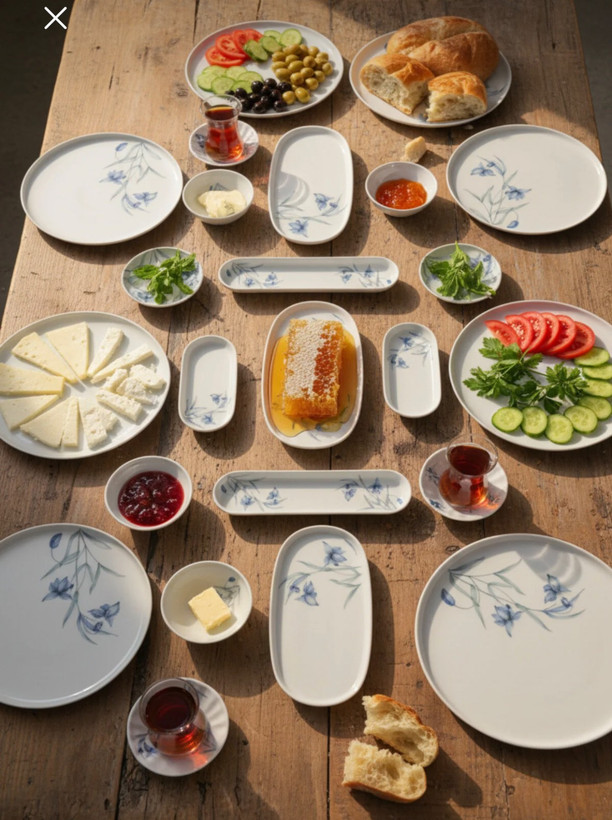 صبحانه خوری ایپک طرح گل نیلوفر آبی 6 نفره