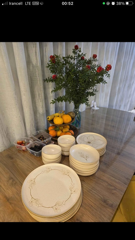 سرویس غذاخوری و صبحانه خوری 6 نفره برند کرامیکا