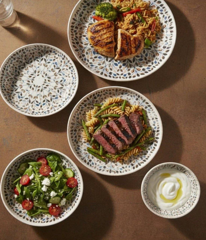 سرویس غذاخوری و صبحانه خوری چینی ۶ نفره برند رینارت