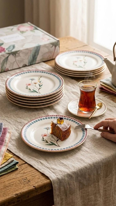 سرویس صبحانه خوری و عصرانه 6 نفره پاستل بلوم