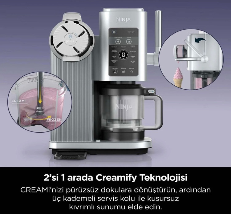 نینجا Swirl by CREAMi مدل 13 در 1 – دستگاه تهیه دسر و بستنی یخزده