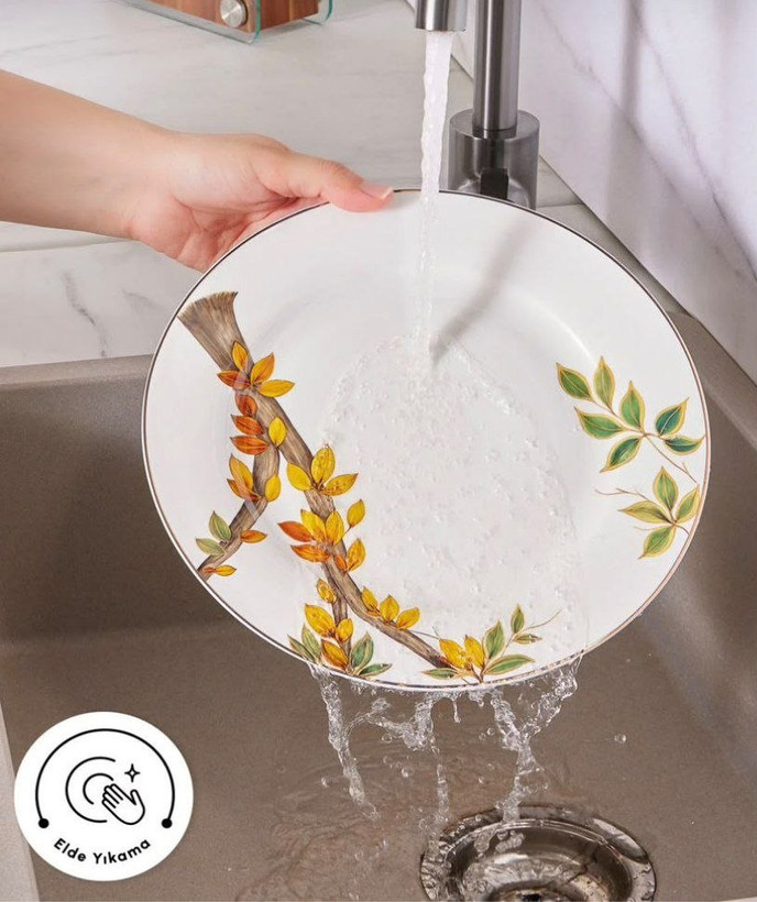 سرویس غذاخوری ۲۴ پارچه کاراجا مدل Elegance Bone Samira 🇹🇷